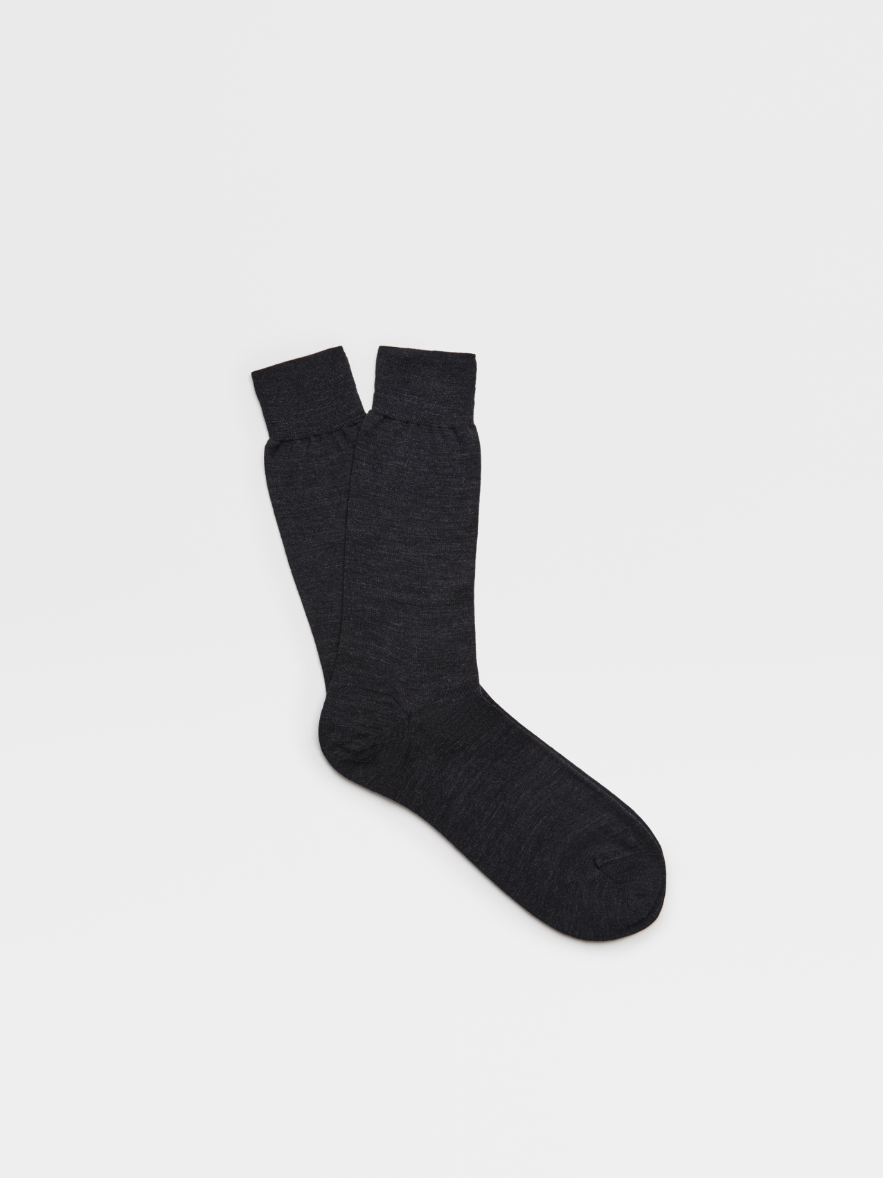 Dark Grey Wool Mid Calf Socks